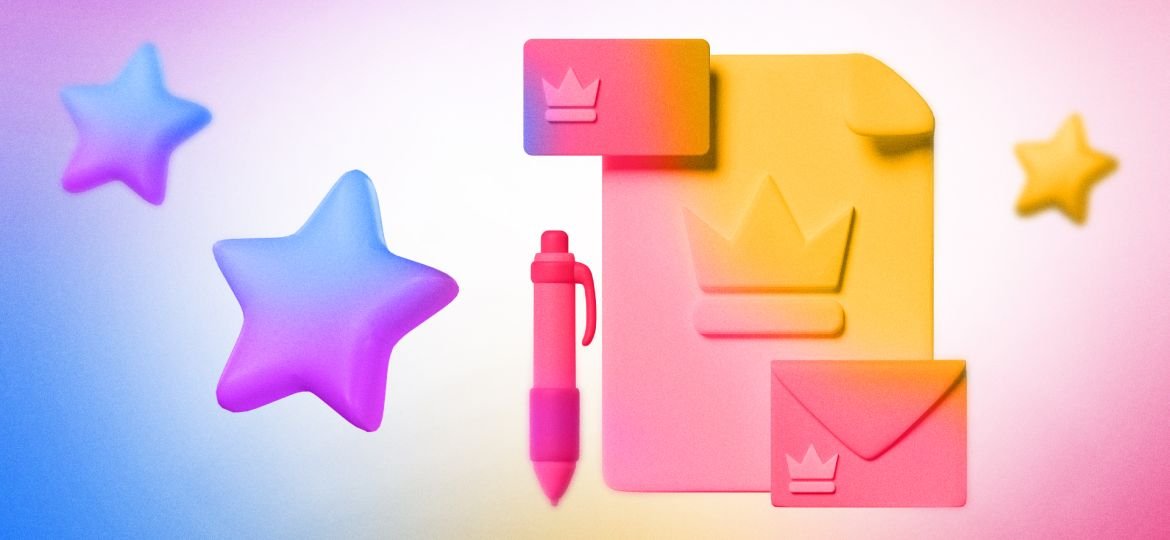 Novo Rebrand: Branding documents and stationary with stars