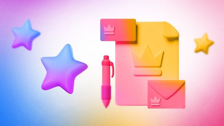 Novo Rebrand: Branding documents and stationary with stars